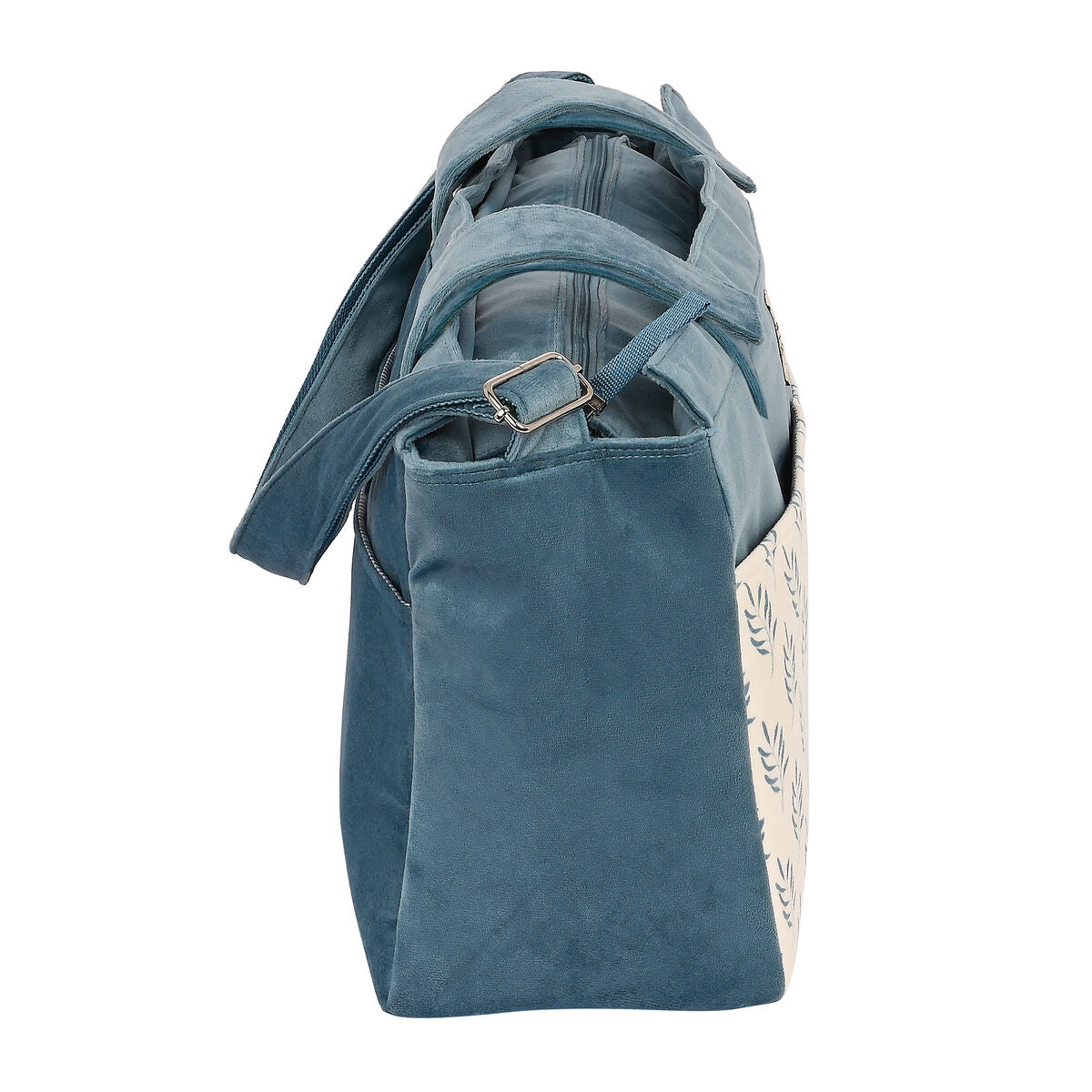 Geantă pentru scutece Safta Leaves Turquoise (46 x 26 x 15 cm) - Sănătate și îngrijire personală, Îngrijirea copiilor și puericultură