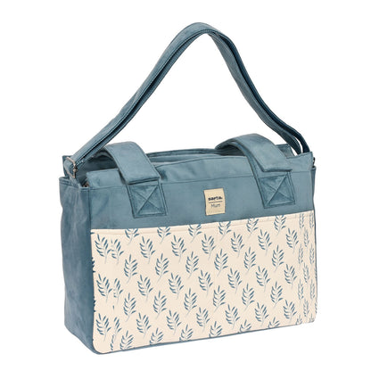 Geantă pentru scutece Safta Leaves Turquoise (46 x 26 x 15 cm) - Sănătate și îngrijire personală, Îngrijirea copiilor și puericultură