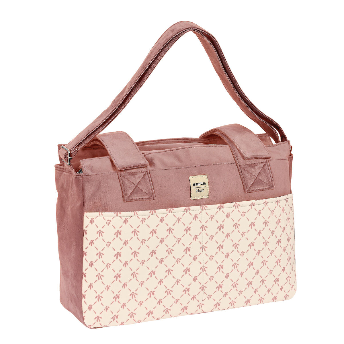 Geantă pentru scutece Safta Marsala Roz (46 x 26 x 15 cm) - Sănătate și îngrijire personală, Îngrijirea copiilor și puericultură
