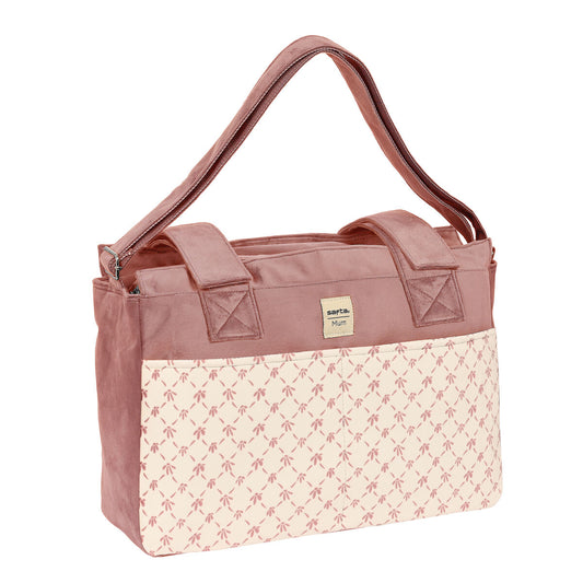 Geantă pentru scutece Safta Marsala Roz (46 x 26 x 15 cm) - Sănătate și îngrijire personală, Îngrijirea copiilor și puericultură