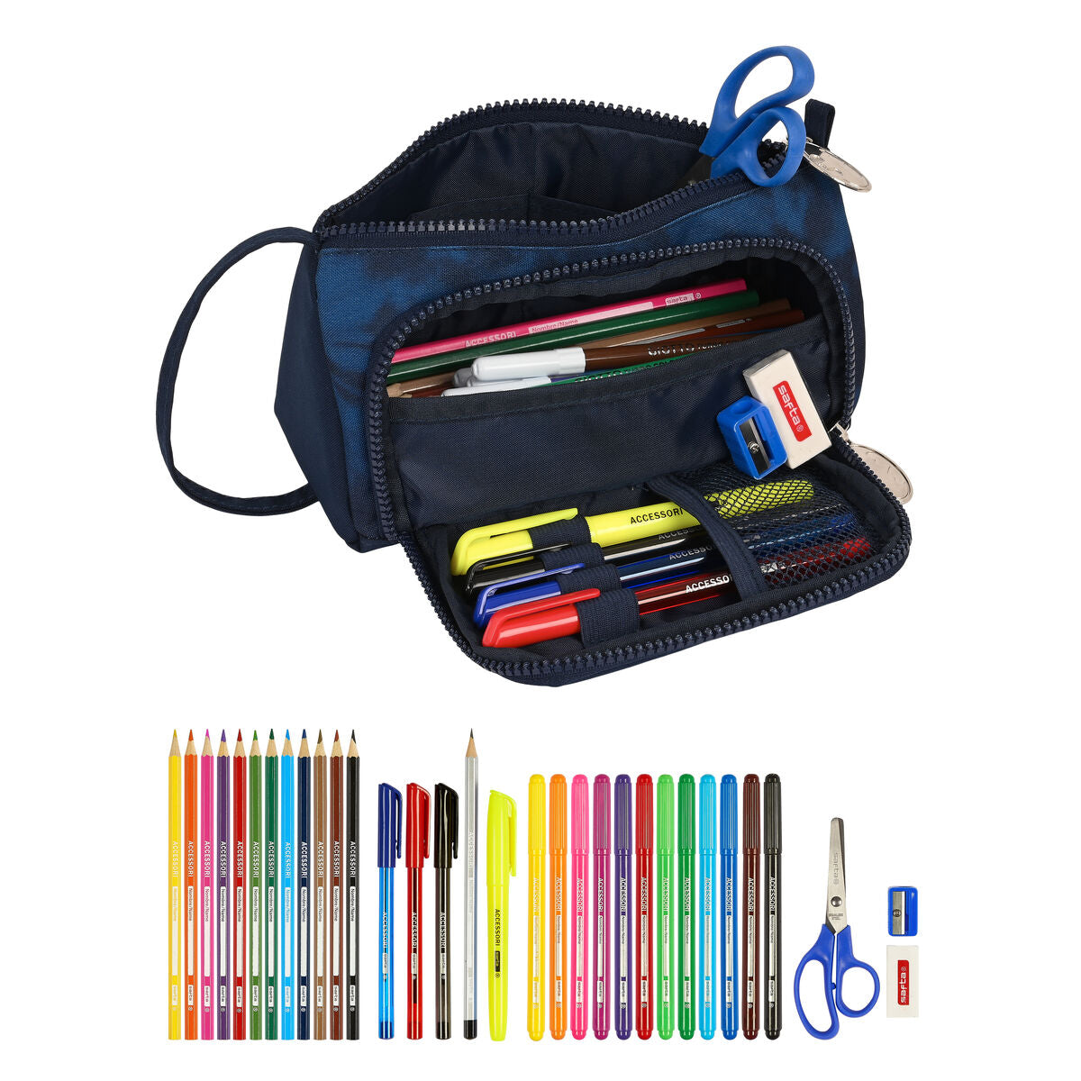 Penar cu Accesorii Batman Legendary Bleumarin 20 x 11 x 8.5 cm (32 Piese) - Birou și papetărie, Material școlar și educațional