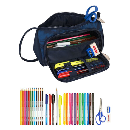 Penar cu Accesorii Batman Legendary Bleumarin 20 x 11 x 8.5 cm (32 Piese) - Birou și papetărie, Material școlar și educațional