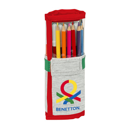 Penar cu Accesorii Benetton Pop Gri (27 Piese) (7 x 20 x 7 cm) - Birou și papetărie, Material școlar și educațional
