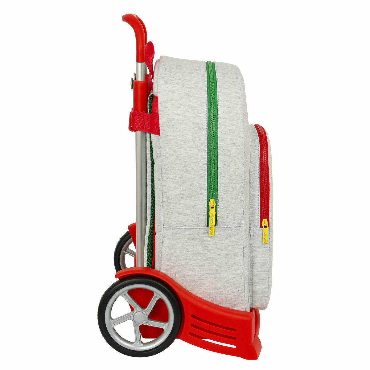 Ghiozdan cu Roți Safta Benneton Gri 30 x 14 x 46 cm - Birou și papetărie, Material școlar și educațional