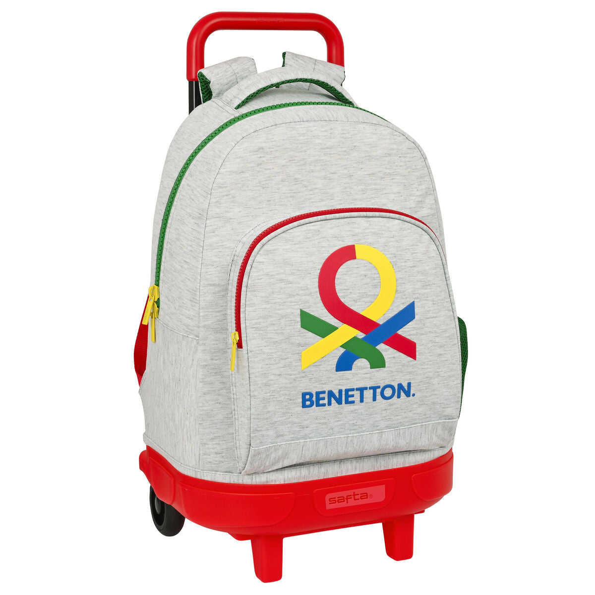 Ghiozdan cu Roți Benetton Pop Gri (33 x 45 x 22 cm) - Birou și papetărie, Material școlar și educațional