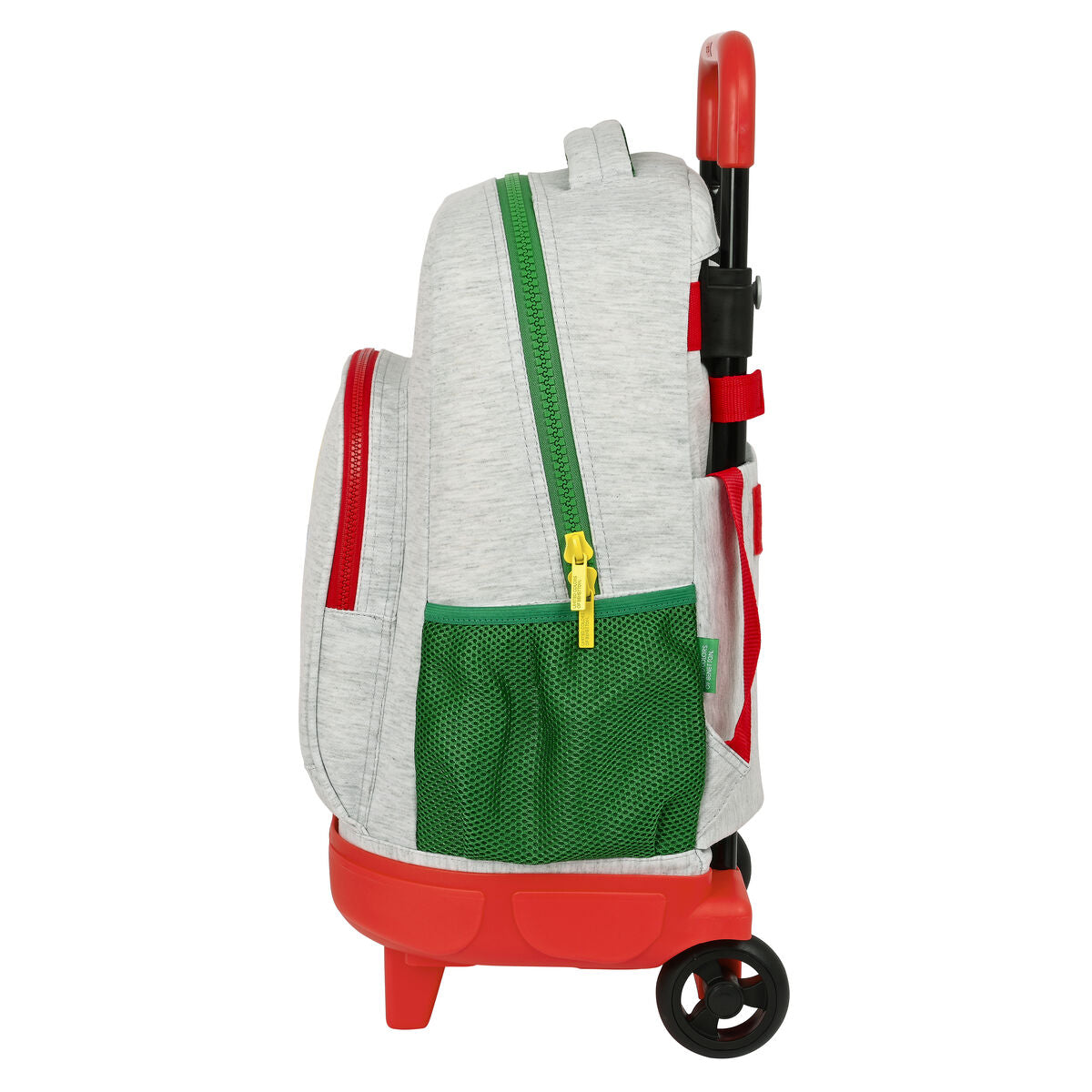 Ghiozdan cu Roți Benetton Pop Gri (33 x 45 x 22 cm) - Birou și papetărie, Material școlar și educațional