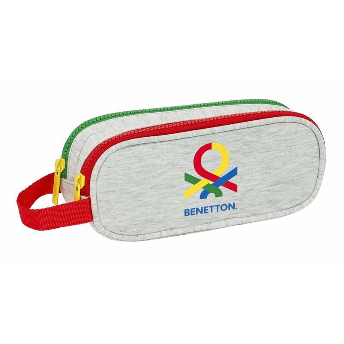 Penar dublu Benetton Pop Gri 21 x 8 x 6 cm - Birou și papetărie, Material școlar și educațional