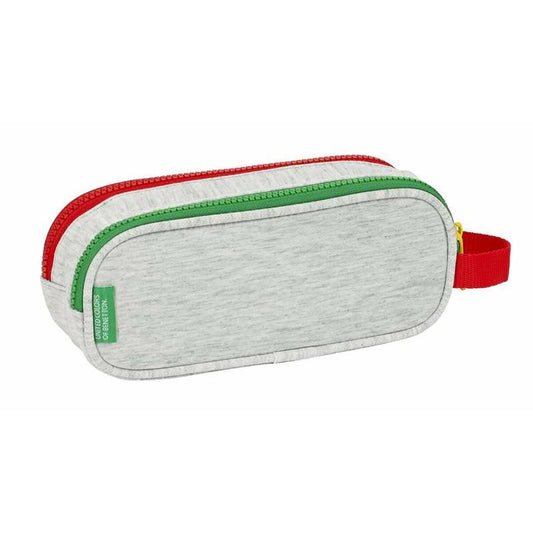 Penar dublu Benetton Pop Gri 21 x 8 x 6 cm - Birou și papetărie, Material școlar și educațional