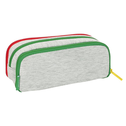 Penar triplu Benetton Pop Gri (21 x 8 x 8 cm) - Birou și papetărie, Material școlar și educațional