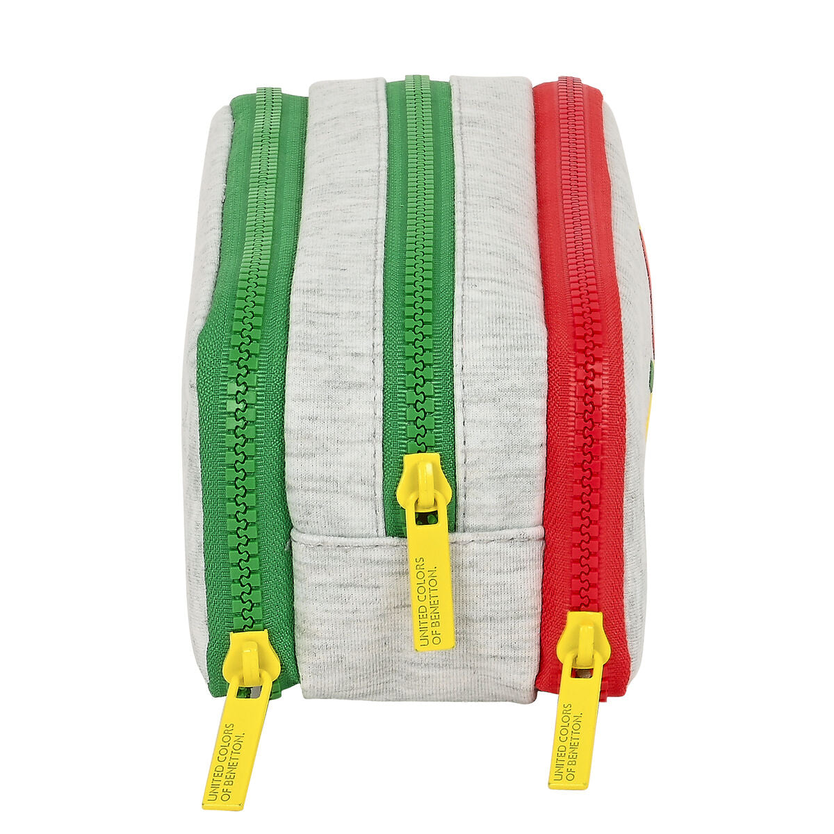Penar triplu Benetton Pop Gri (21 x 8 x 8 cm) - Birou și papetărie, Material școlar și educațional