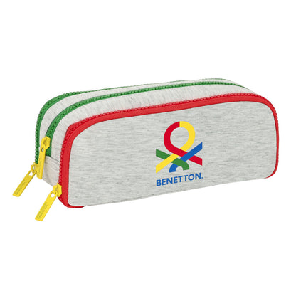 Penar triplu Benetton Pop Gri (21 x 8 x 8 cm) - Birou și papetărie, Material școlar și educațional