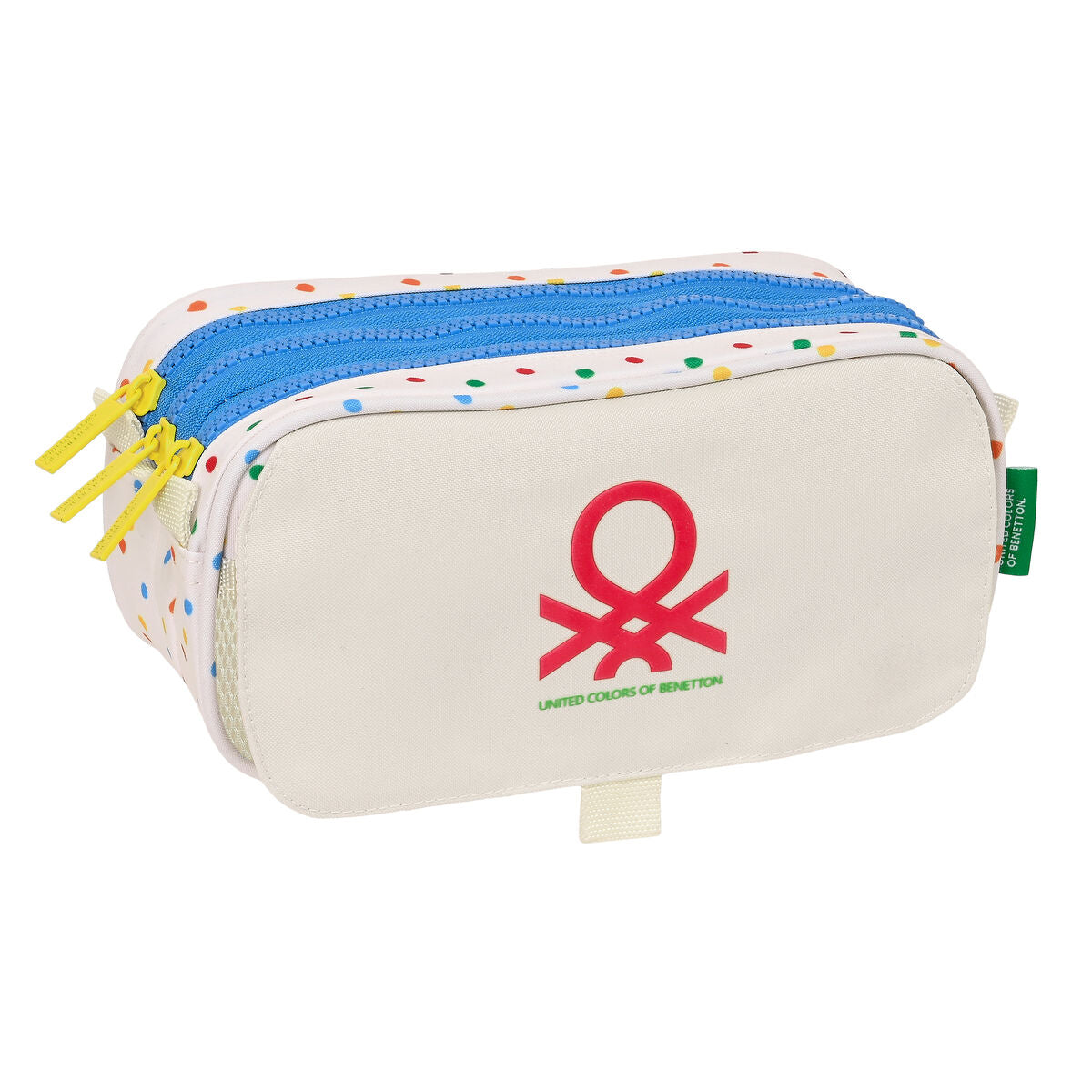 Penar triplu Benetton Topitos Alb (21,5 x 10 x 8 cm) - Birou și papetărie, Material școlar și educațional