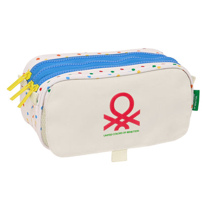 Penar triplu Benetton Topitos Alb (21,5 x 10 x 8 cm) - Birou și papetărie, Material școlar și educațional