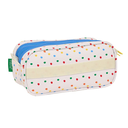Penar triplu Benetton Topitos Alb (21,5 x 10 x 8 cm) - Birou și papetărie, Material școlar și educațional