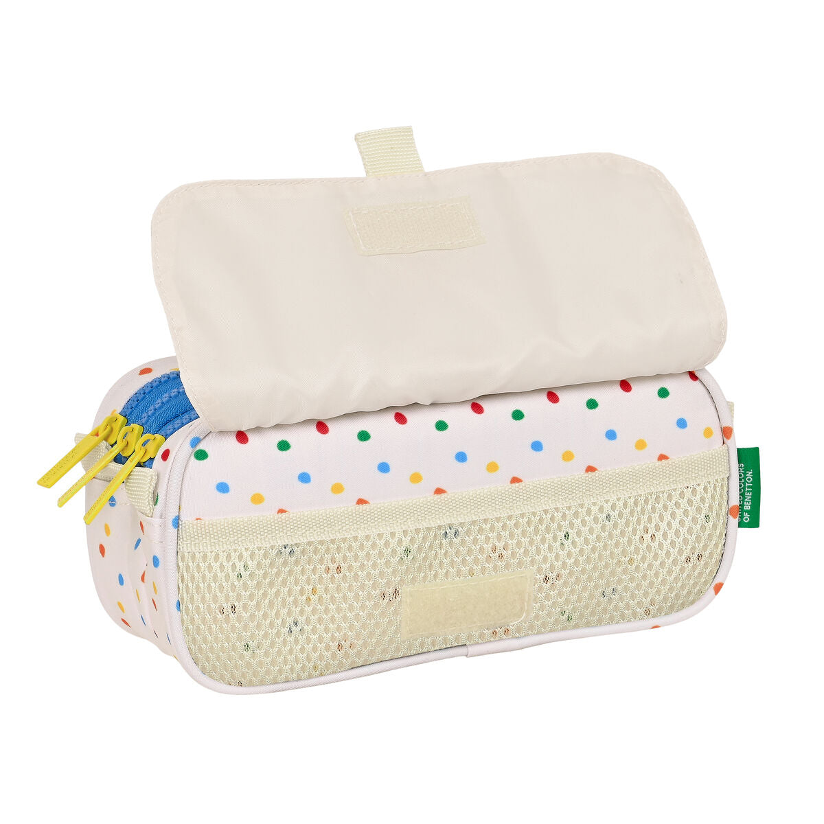 Penar triplu Benetton Topitos Alb (21,5 x 10 x 8 cm) - Birou și papetărie, Material școlar și educațional