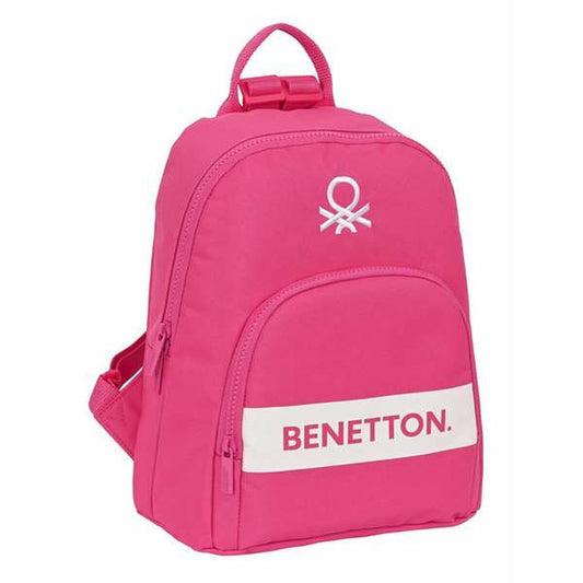 Rucsac Casual Benetton Raspberry Fucsia 25 x 30 x 13 cm - Birou și papetărie, Material școlar și educațional