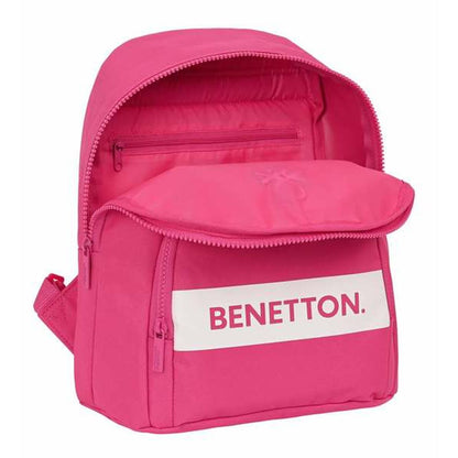 Rucsac Casual Benetton Raspberry Fucsia 25 x 30 x 13 cm - Birou și papetărie, Material școlar și educațional