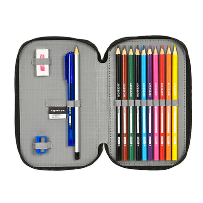 Penar cu Accesorii El Niño Green bali Negru 12.5 x 19.5 x 4 cm (28 Piese) - Birou și papetărie, Material școlar și educațional