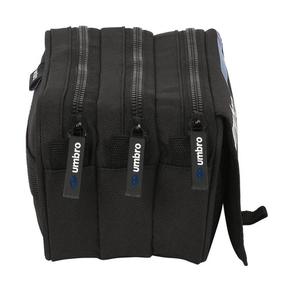 Penar triplu Umbro Flash Negru (21,5 x 10 x 8 cm) - Birou și papetărie, Material școlar și educațional