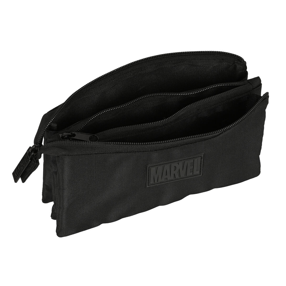 Penar triplu Capitán América Negru (22 x 12 x 3 cm) - Birou și papetărie, Material școlar și educațional