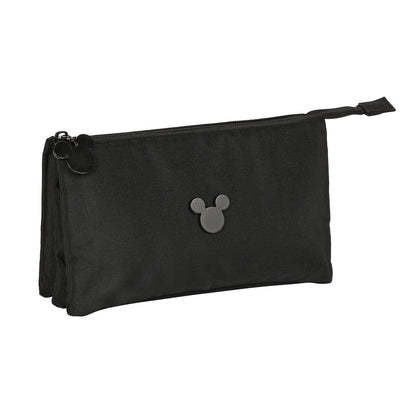 Penar triplu Mickey Mouse Negru 22 x 12 x 3 cm - Birou și papetărie, Material școlar și educațional