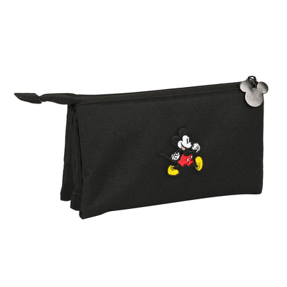 Penar triplu Mickey Mouse Negru 22 x 12 x 3 cm - Birou și papetărie, Material școlar și educațional