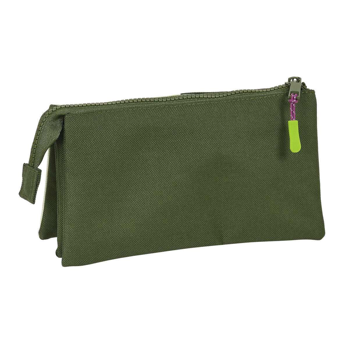 Penar triplu Munich Bright khaki Verde 22 x 12 x 3 cm - Birou și papetărie, Material școlar și educațional