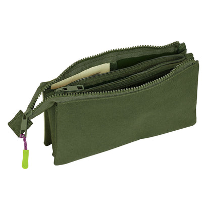Penar triplu Munich Bright khaki Verde 22 x 12 x 3 cm - Birou și papetărie, Material școlar și educațional