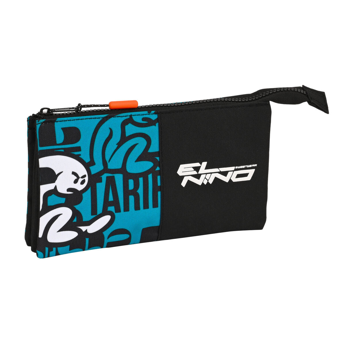 Penar triplu El Niño Ocean Negru Albastru (22 x 12 x 3 cm) - Birou și papetărie, Material școlar și educațional