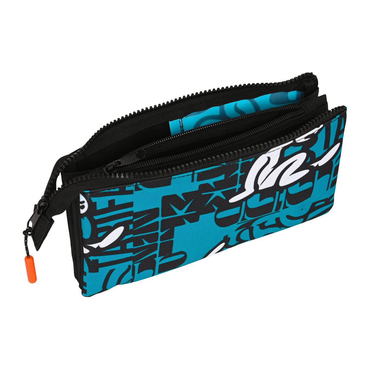 Penar triplu El Niño Ocean Negru Albastru (22 x 12 x 3 cm) - Birou și papetărie, Material școlar și educațional