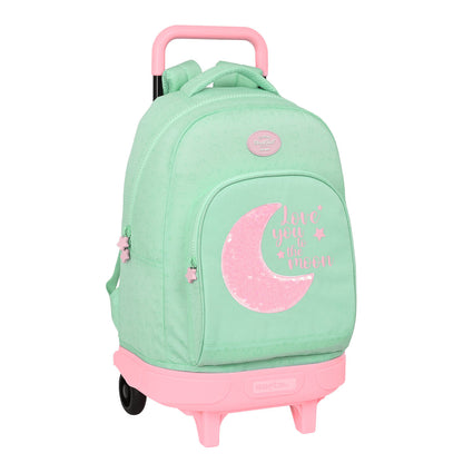 Ghiozdan cu Roți BlackFit8 Moon Verde 33 x 45 x 22 cm - Birou și papetărie, Material școlar și educațional