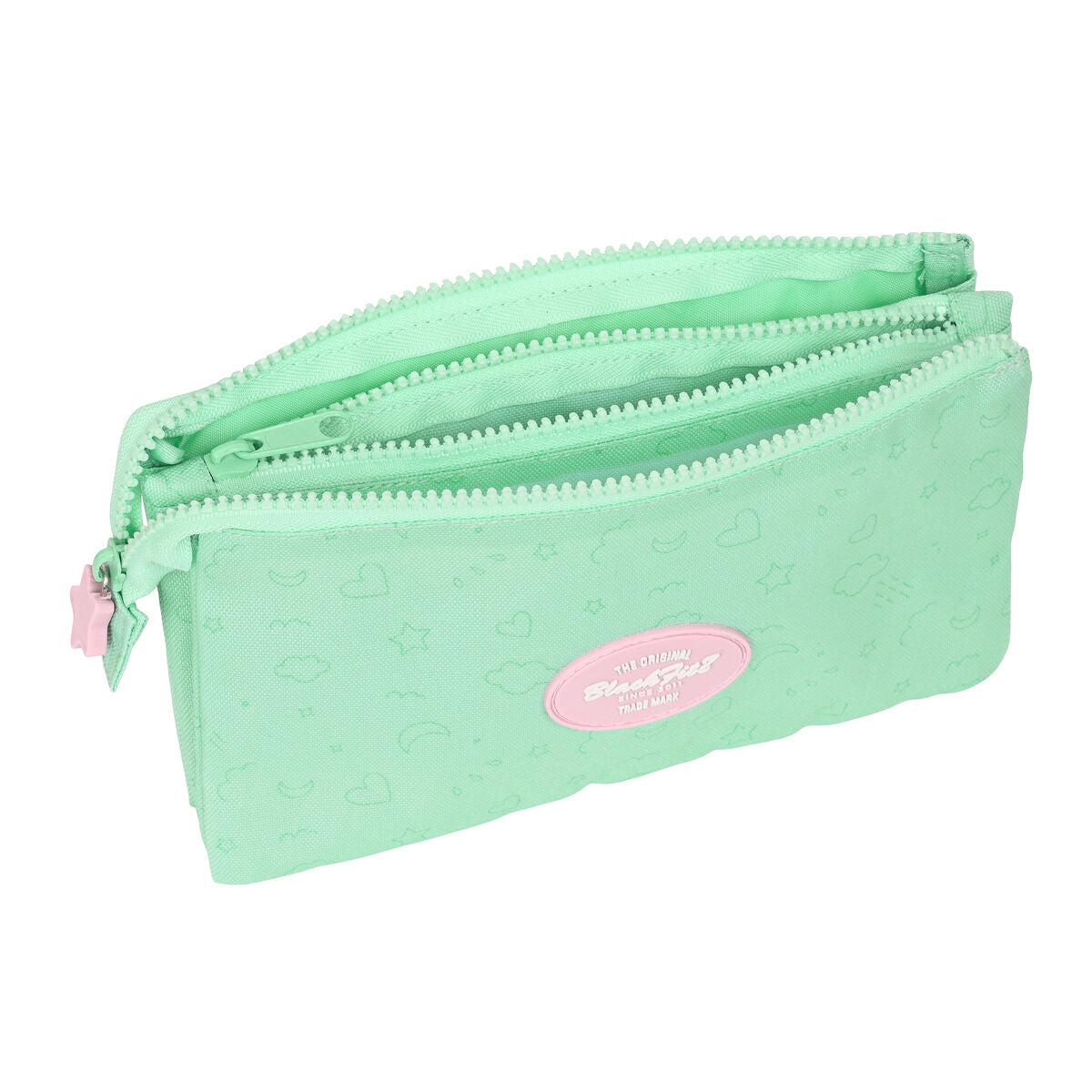 Penar triplu BlackFit8 Moon Verde 22 x 12 x 3 cm - Birou și papetărie, Material școlar și educațional