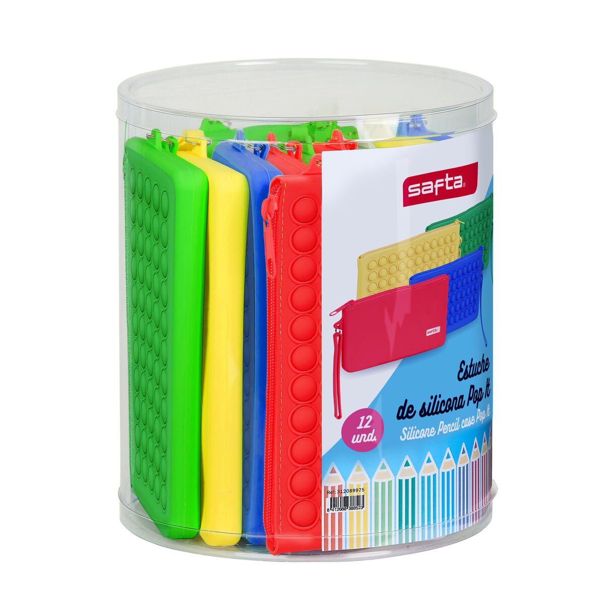 Penar Școlar Safta Pop It Plat Multicolor Set (12 Piese) - Birou și papetărie, Material școlar și educațional