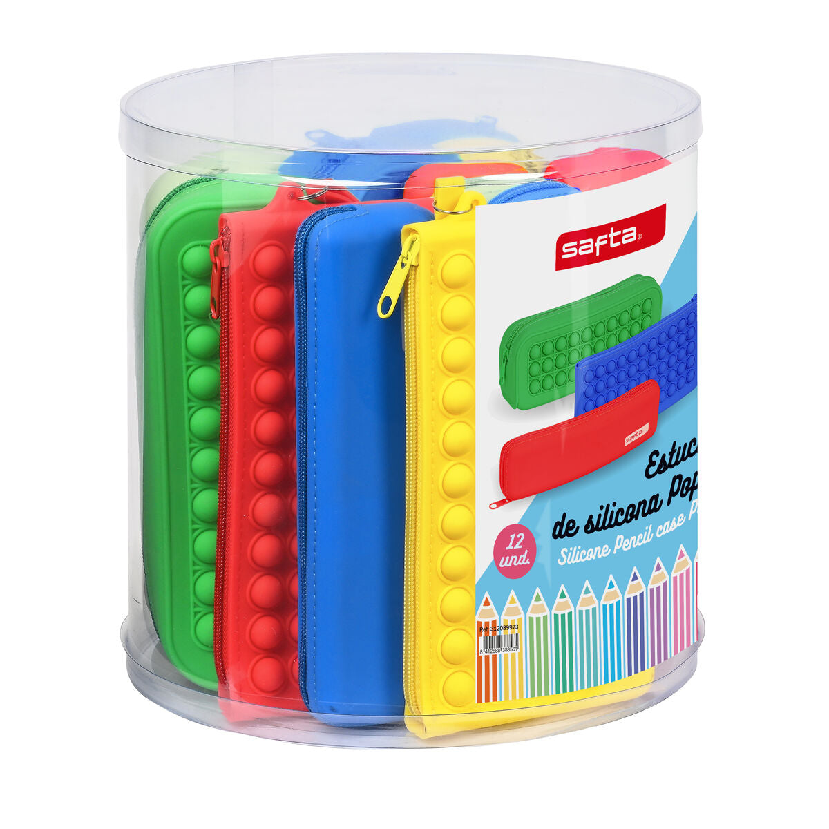 Penar Școlar Safta Pop It Multicolor Set (12 Piese) - Birou și papetărie, Material școlar și educațional
