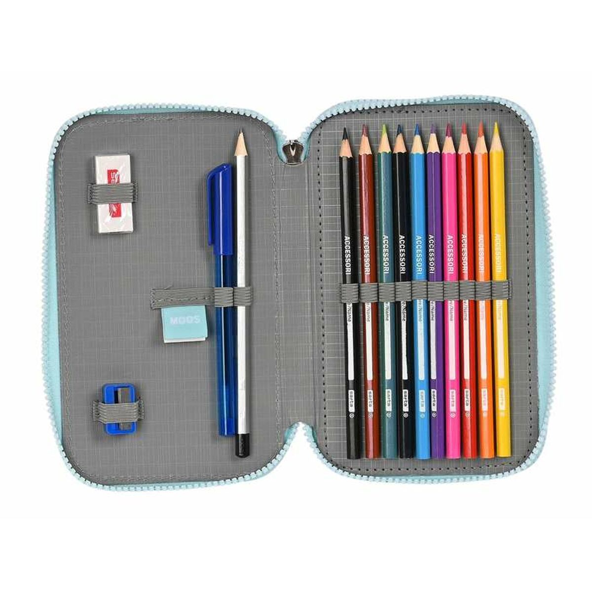 Creion dublu Moos Garden Turquoise 12,5 x 19,5 x 4 cm - Birou și papetărie, Material școlar și educațional