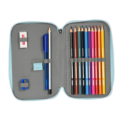 Creion dublu Moos Garden Turquoise 12.5 x 19.5 x 4 cm (28 Piese) - Birou și papetărie, Material școlar și educațional