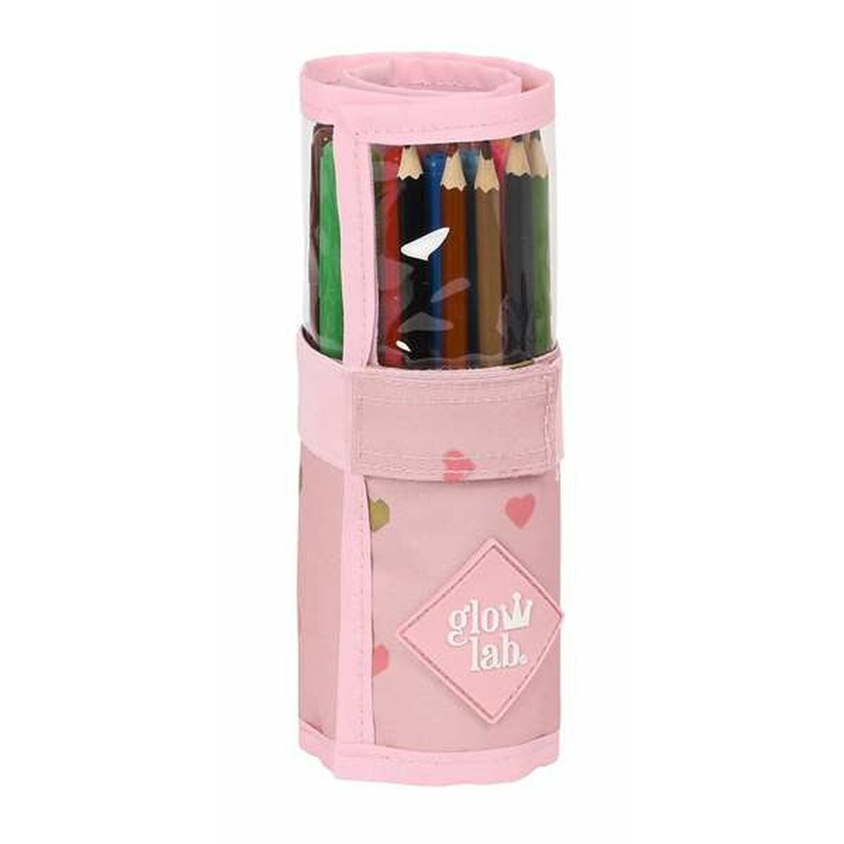 Penar Glowlab Kids Hearts Roz deschis 20 x 7 cm Inimi - Birou și papetărie, Material școlar și educațional