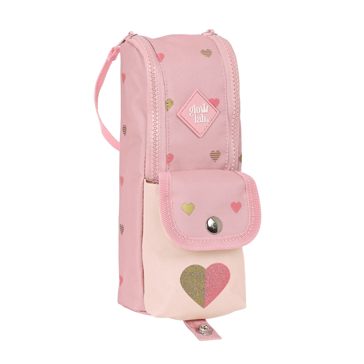 Penar Școlar Glow Lab Hearts Roz (6 x 21 x 6 cm) - Birou și papetărie, Material școlar și educațional
