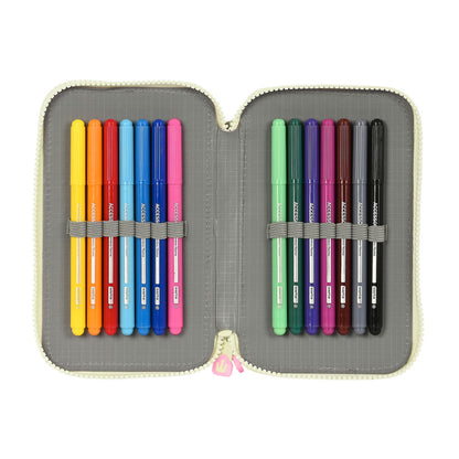Penar cu Accesorii Glow Lab Magic flow Bej 12.5 x 19.5 x 4 cm (28 Piese) - Birou și papetărie, Material școlar și educațional