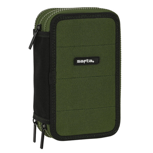 Penar Triplu Safta Dark forest Negru Verde 12.5 x 19.5 x 5.5 cm (36 Piese) - Birou și papetărie, Material școlar și educațional