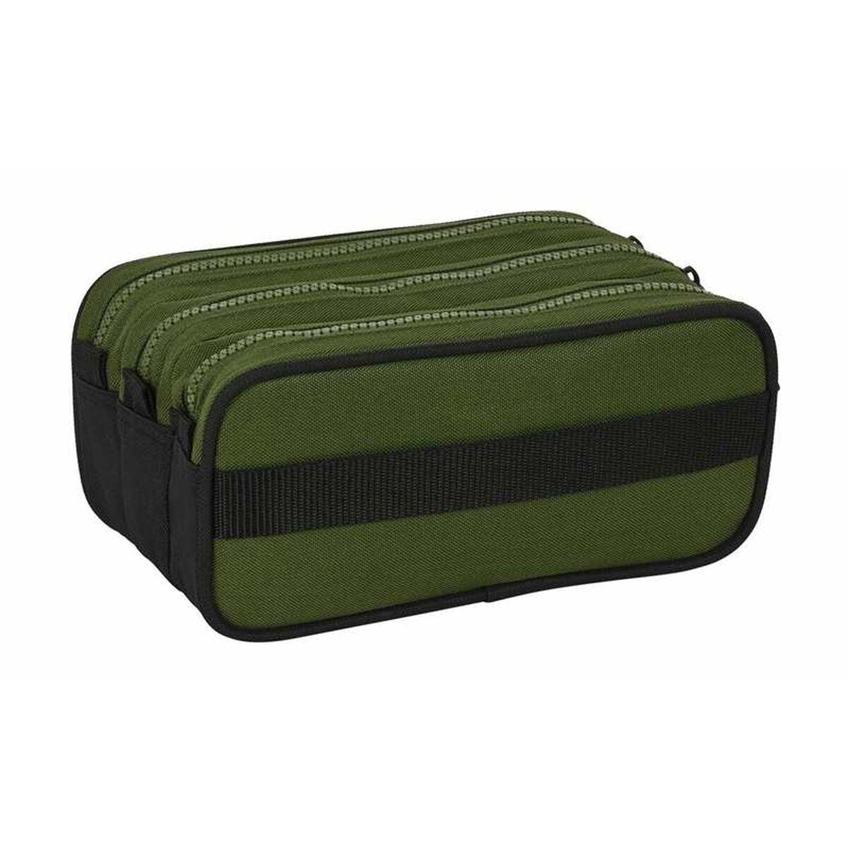 Penar triplu Safta Dark Forest Verde 21,5 x 10 x 8 cm - Birou și papetărie, Material școlar și educațional