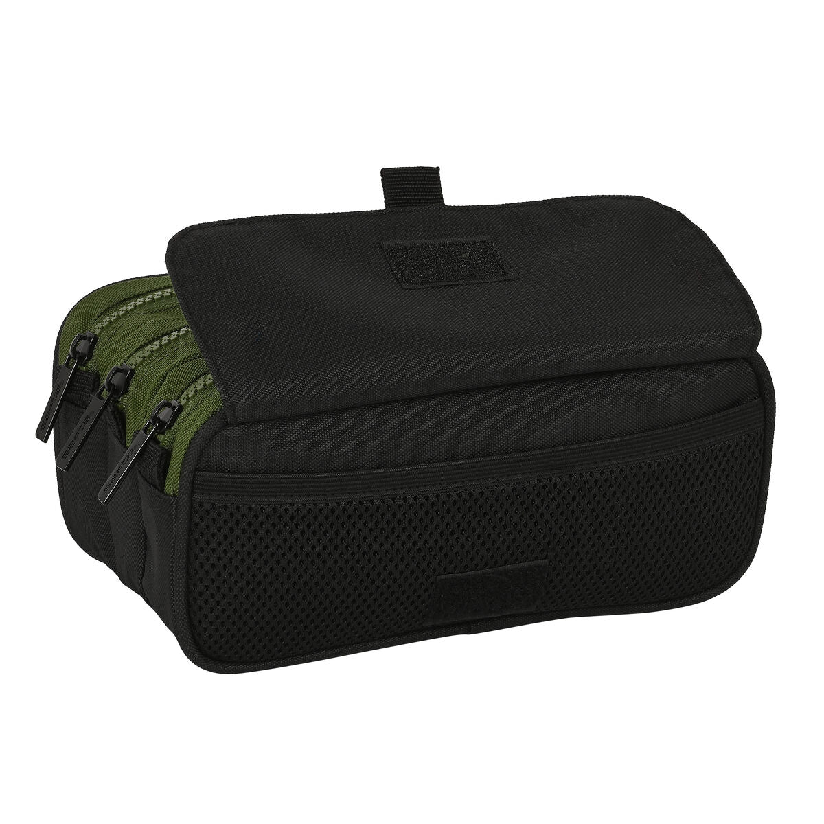 Penar triplu Safta Dark forest Negru Verde 21,5 x 10 x 8 cm - Birou și papetărie, Material școlar și educațional