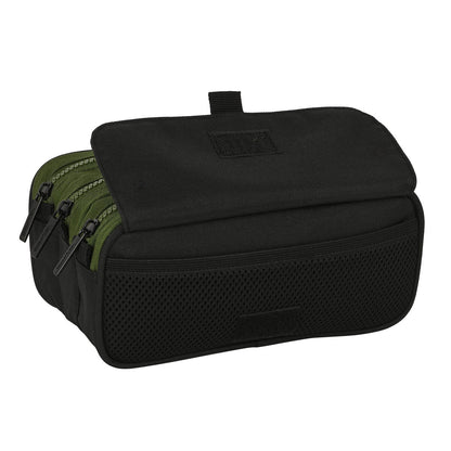 Penar triplu Safta Dark forest Negru Verde 21,5 x 10 x 8 cm - Birou și papetărie, Material școlar și educațional