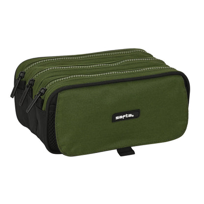 Penar triplu Safta Dark forest Negru Verde 21,5 x 10 x 8 cm - Birou și papetărie, Material școlar și educațional