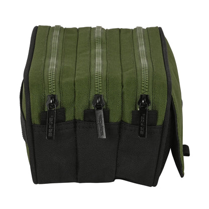 Penar triplu Safta Dark forest Negru Verde 21,5 x 10 x 8 cm - Birou și papetărie, Material școlar și educațional