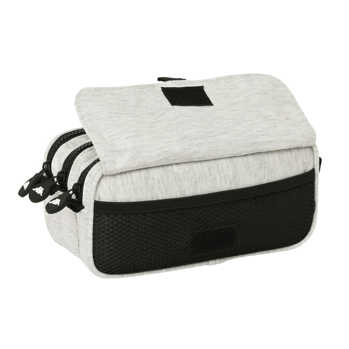 Penar triplu Kappa Grey knit Gri (21,5 x 10 x 8 cm) - Birou și papetărie, Material școlar și educațional