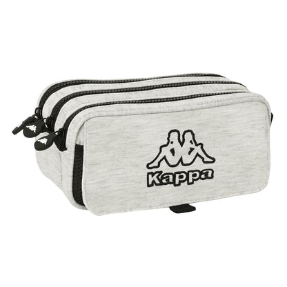 Penar triplu Kappa Grey knit Gri (21,5 x 10 x 8 cm) - Birou și papetărie, Material școlar și educațional