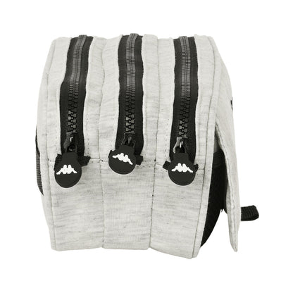 Penar triplu Kappa Grey knit Gri (21,5 x 10 x 8 cm) - Birou și papetărie, Material școlar și educațional