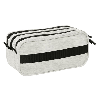 Penar triplu Kappa Grey knit Gri (21,5 x 10 x 8 cm) - Birou și papetărie, Material școlar și educațional