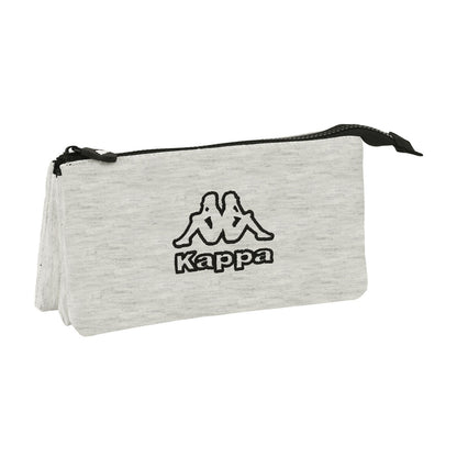 Penar triplu Kappa Grey knit Gri (22 x 12 x 3 cm) - Birou și papetărie, Material școlar și educațional